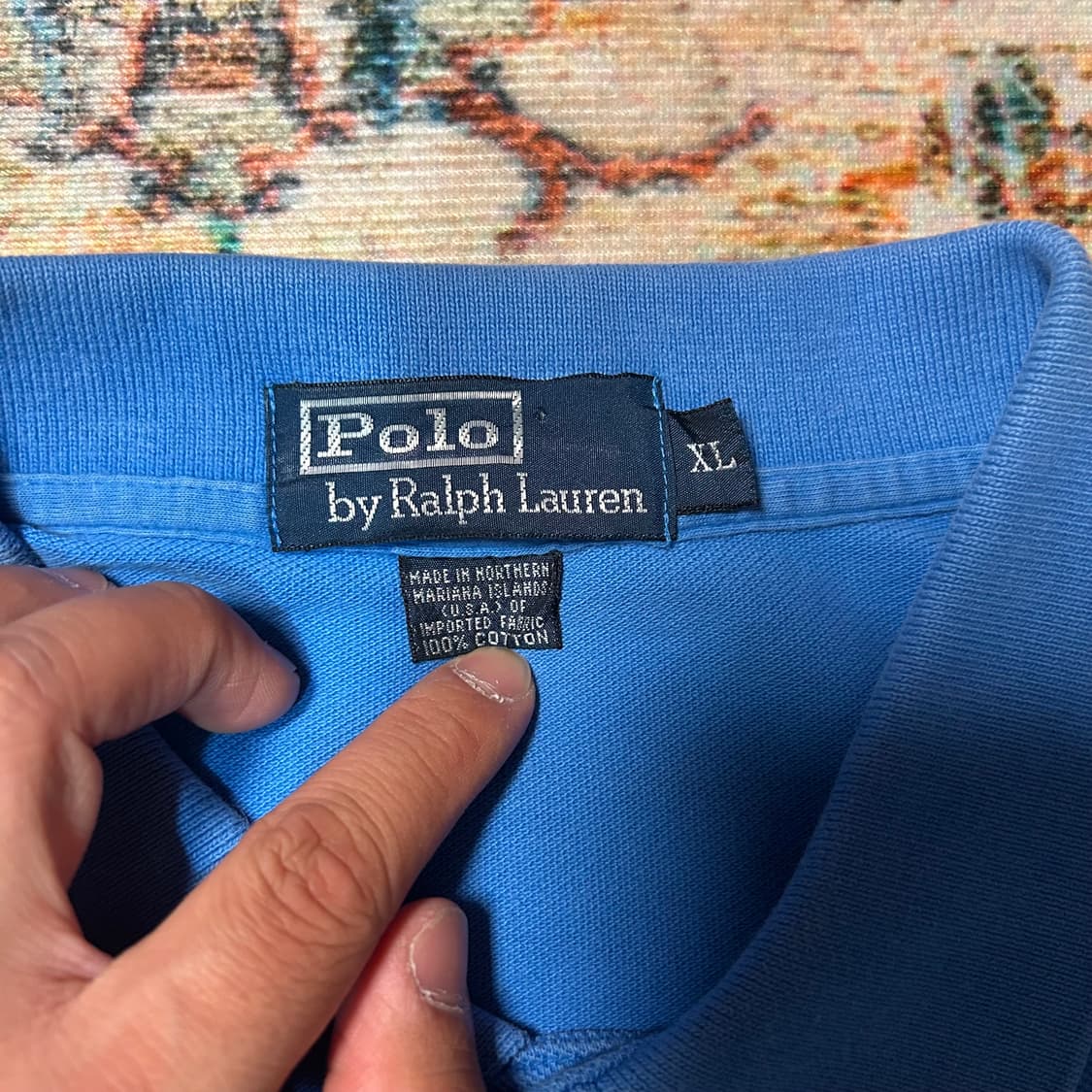 [2XL] 폴로 랄프로렌 스카이 블루 포니 로고 카라 반팔 상품이미지5