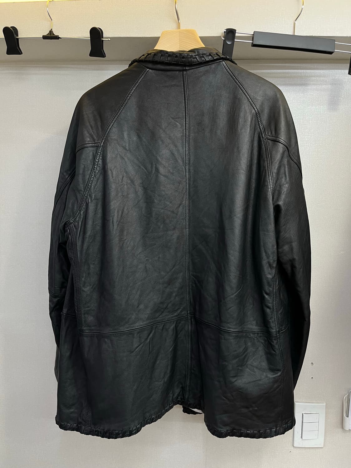 이얼즈어고 휩 스티치 워시드 레더자켓 상품이미지2