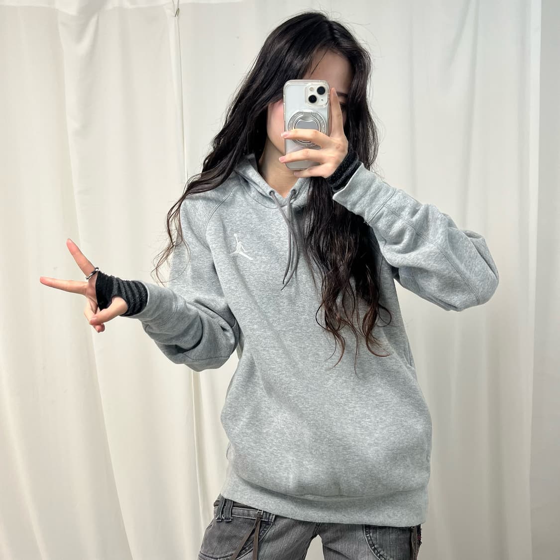 Jordan Melange Gray Hoodie 상품이미지2