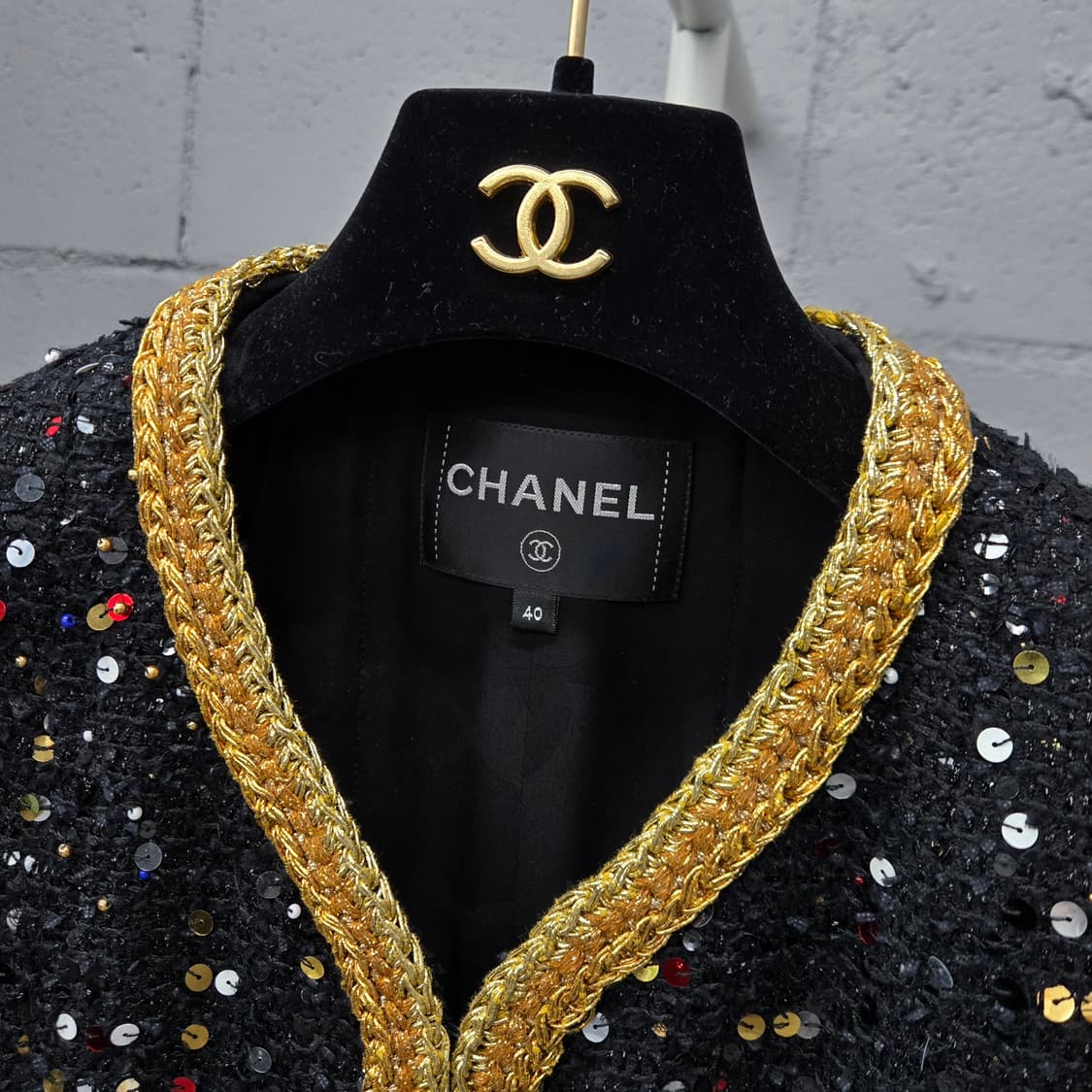 백화점판 / 샤넬 CC 글리터 트위드 자켓 40 상품이미지3