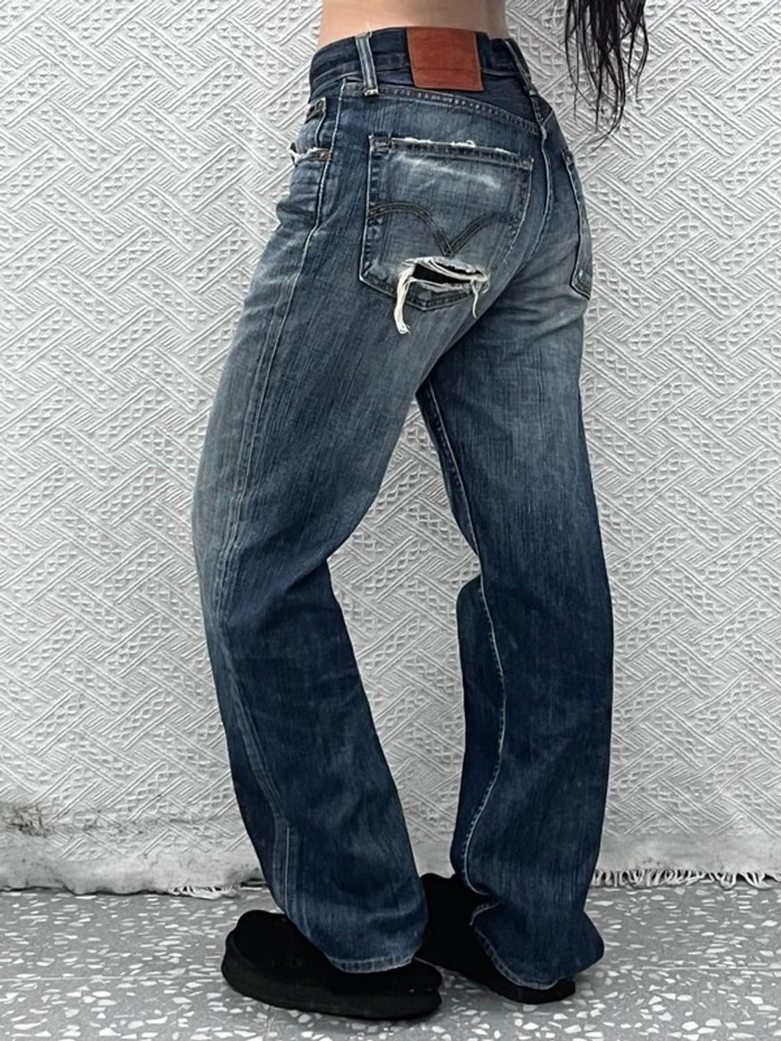 리바이스 빈티지 일본판 데미지 아메카지 데님팬츠 31인치 C10366 상품이미지1