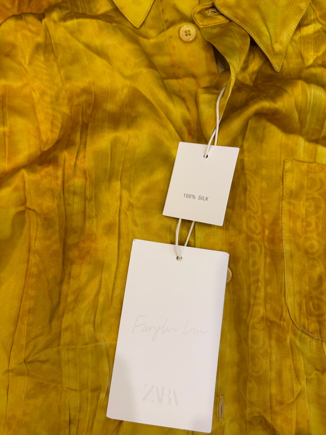 자라 Zara x Fanglu Lin 팡루 린  콜라보 실크 셔츠 상품이미지4