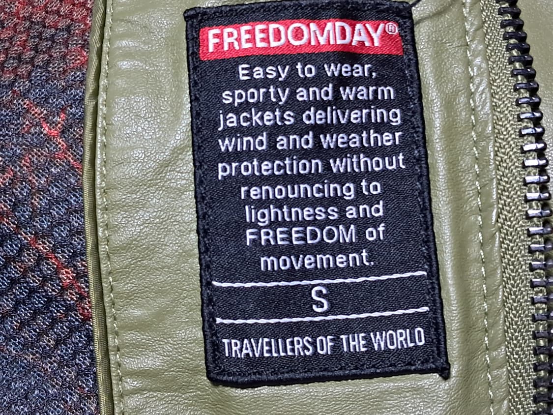 프리덤데이 레더 블루종 S 상품이미지7