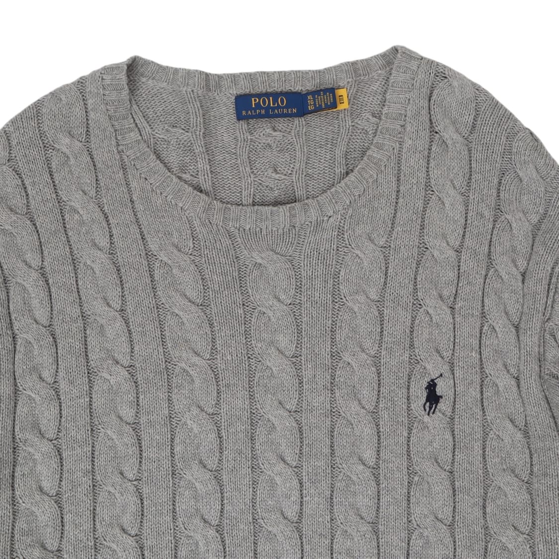 폴로 랄프로렌 QR 그레이 케이블 니트 스웨터 상품이미지2