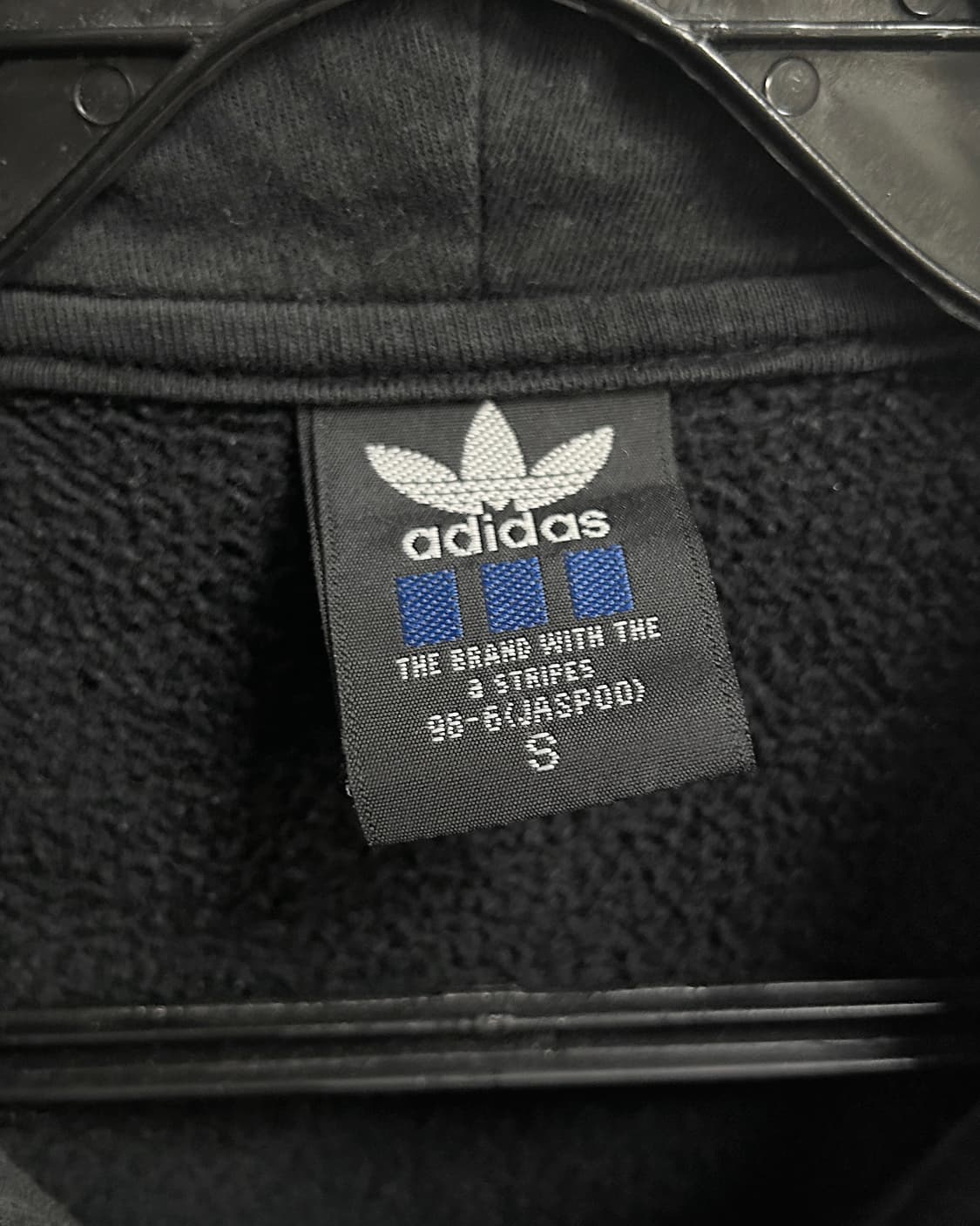 아디다스 트레포일 로고  후드집업 블랙 상품이미지4