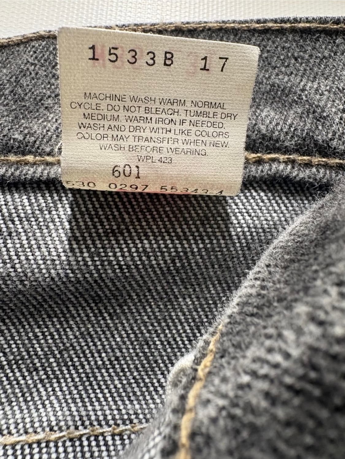 90s 리바이스 517 부츠컷 오렌지탭 블랙 팬츠 36x31 상품이미지5