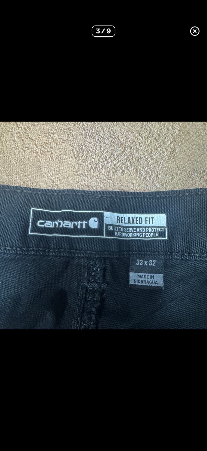 칼하트 릴렉스 핏 싱글니 워크 팬츠 33x32 상품이미지3