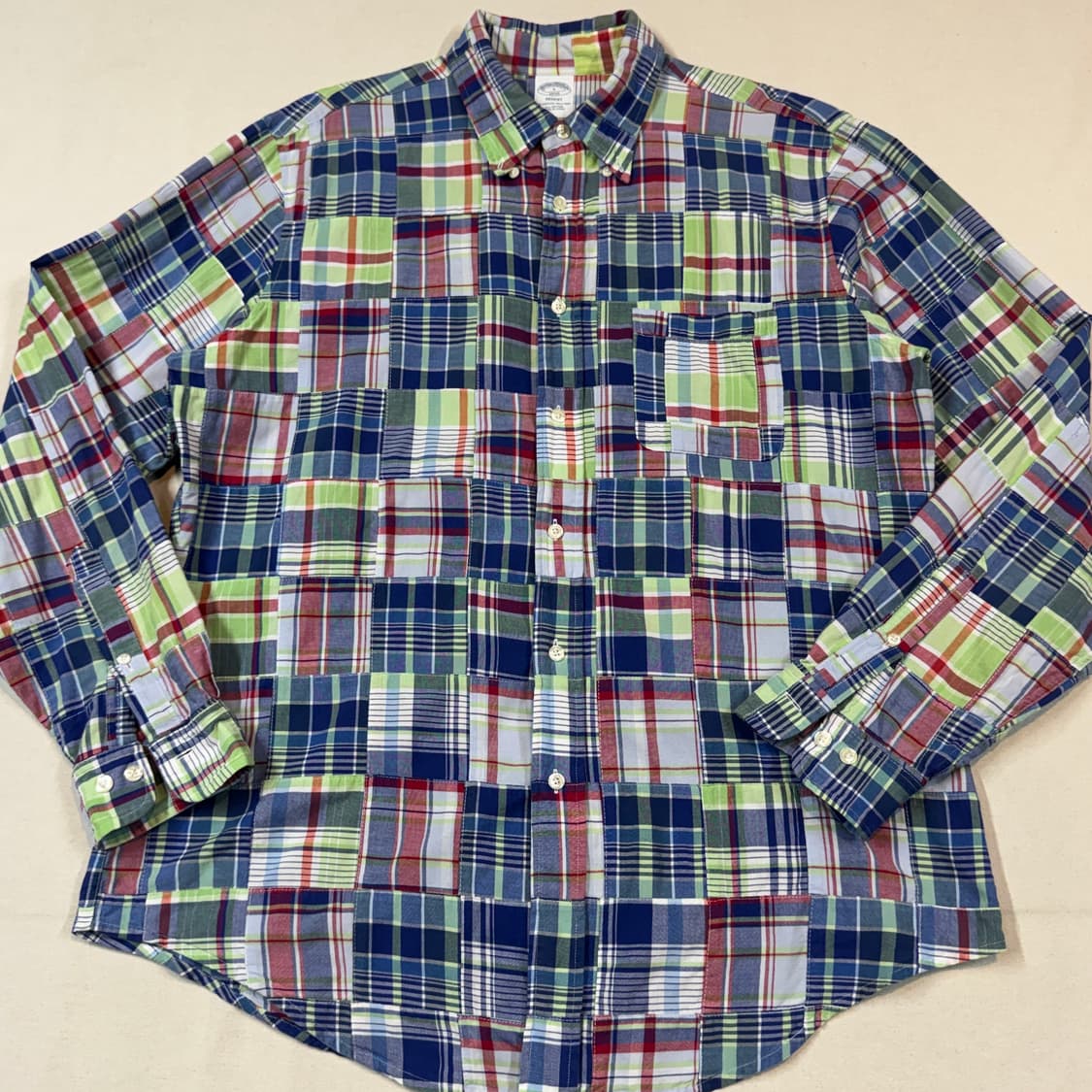 L) 브룩스 브라더스 리젠트핏 멀티 컬러 패치워크 셔츠 상품이미지2
