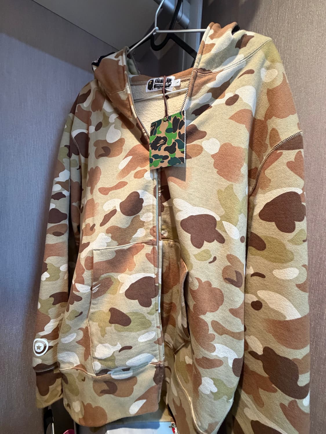 베이프 그라데이션 카모 샤크 풀 집 후드 집업 상품이미지2