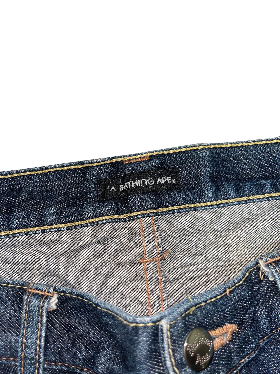 Bape 베이프 00s 백프린팅 데님팬츠 상품이미지3