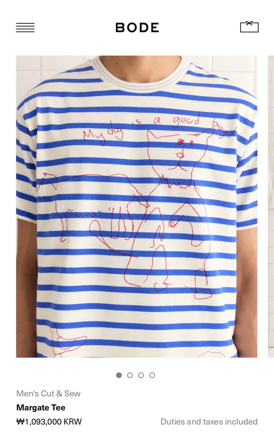 [L]보디 BODE Margate 티셔츠 상품이미지5
