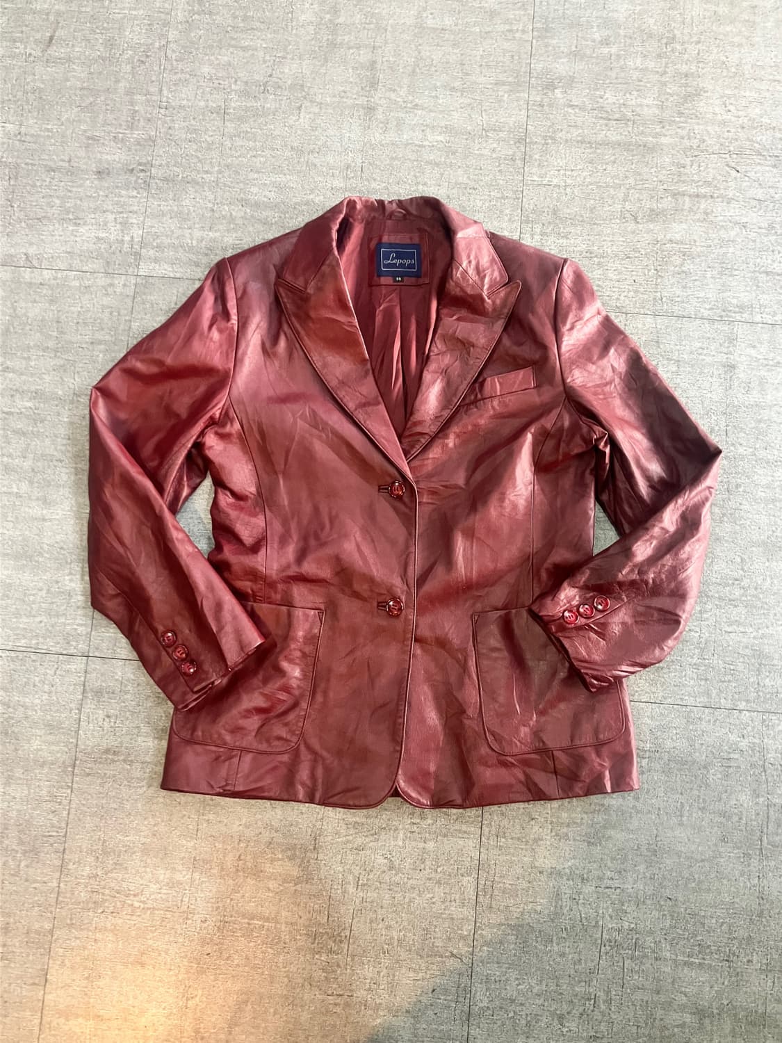 일본빈티지 Lepopc 핀터깔y2k 양가죽스트 레더자켓 상품이미지1