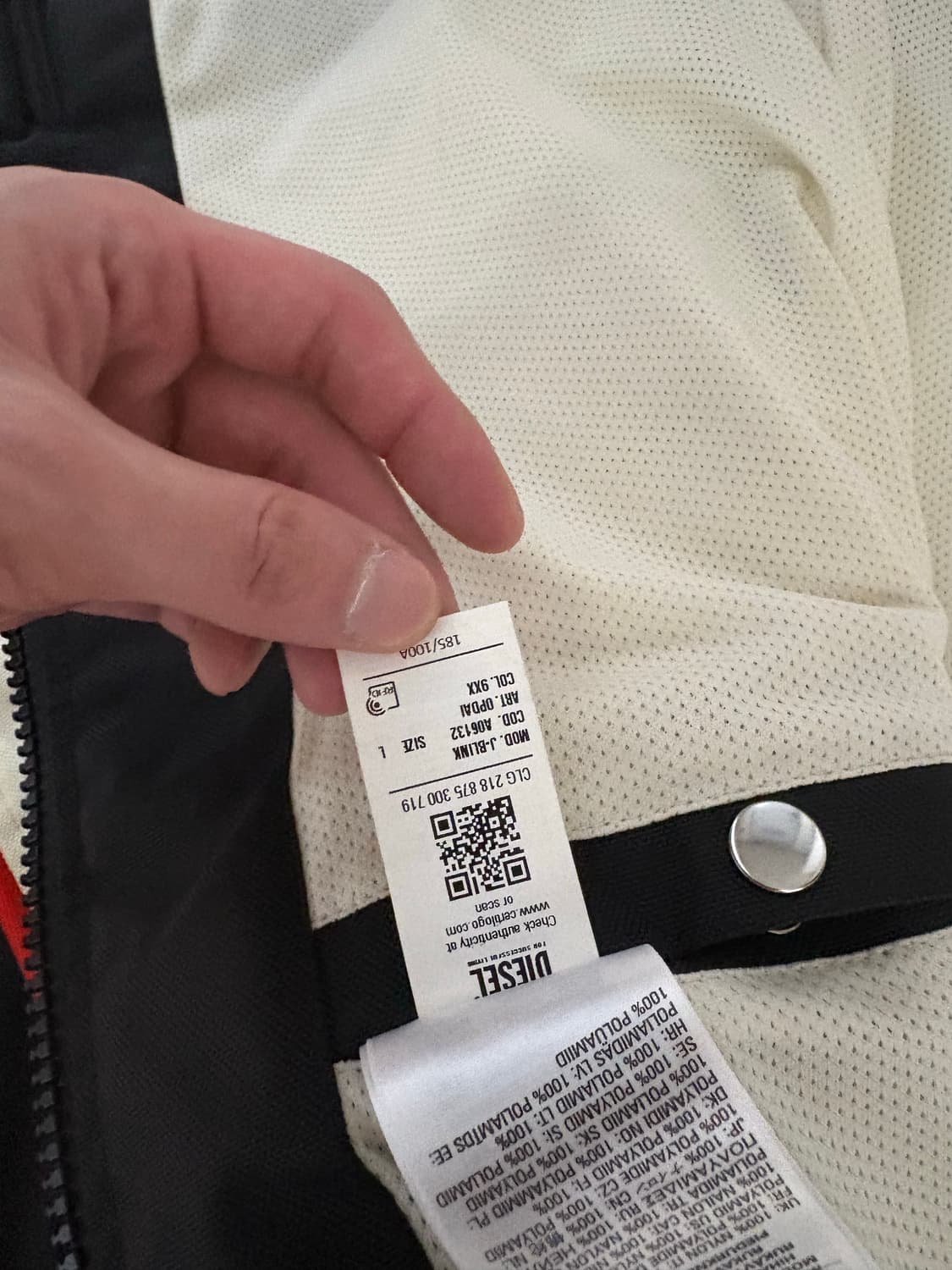 한국105사이즈 (박재범 착용)디젤 블링크 바이커 자켓 상품이미지4