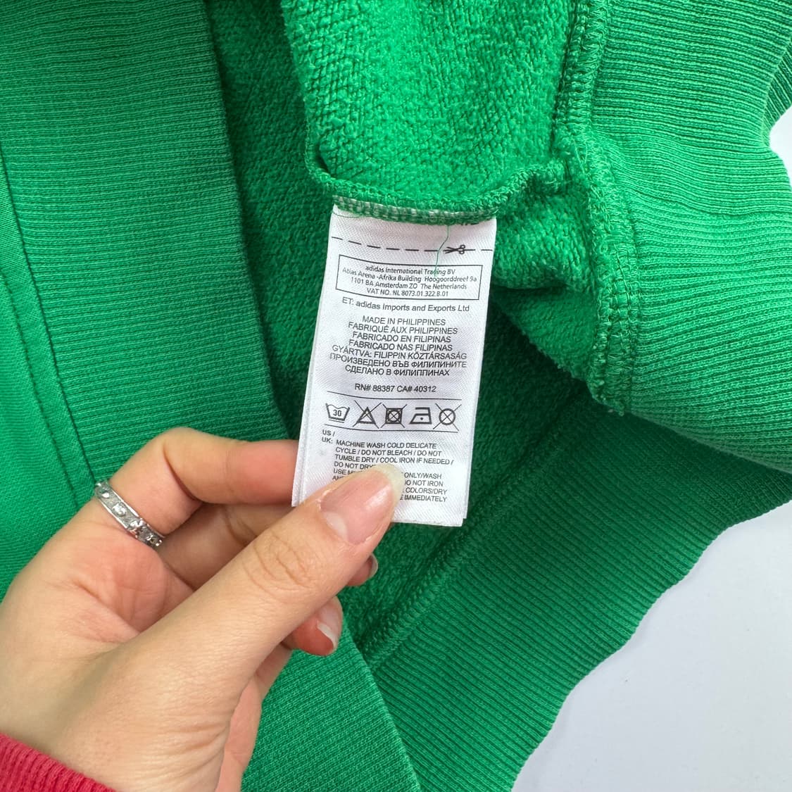 Adidas 아디다스 빅 파이어로고 그린 후드티 상품이미지8