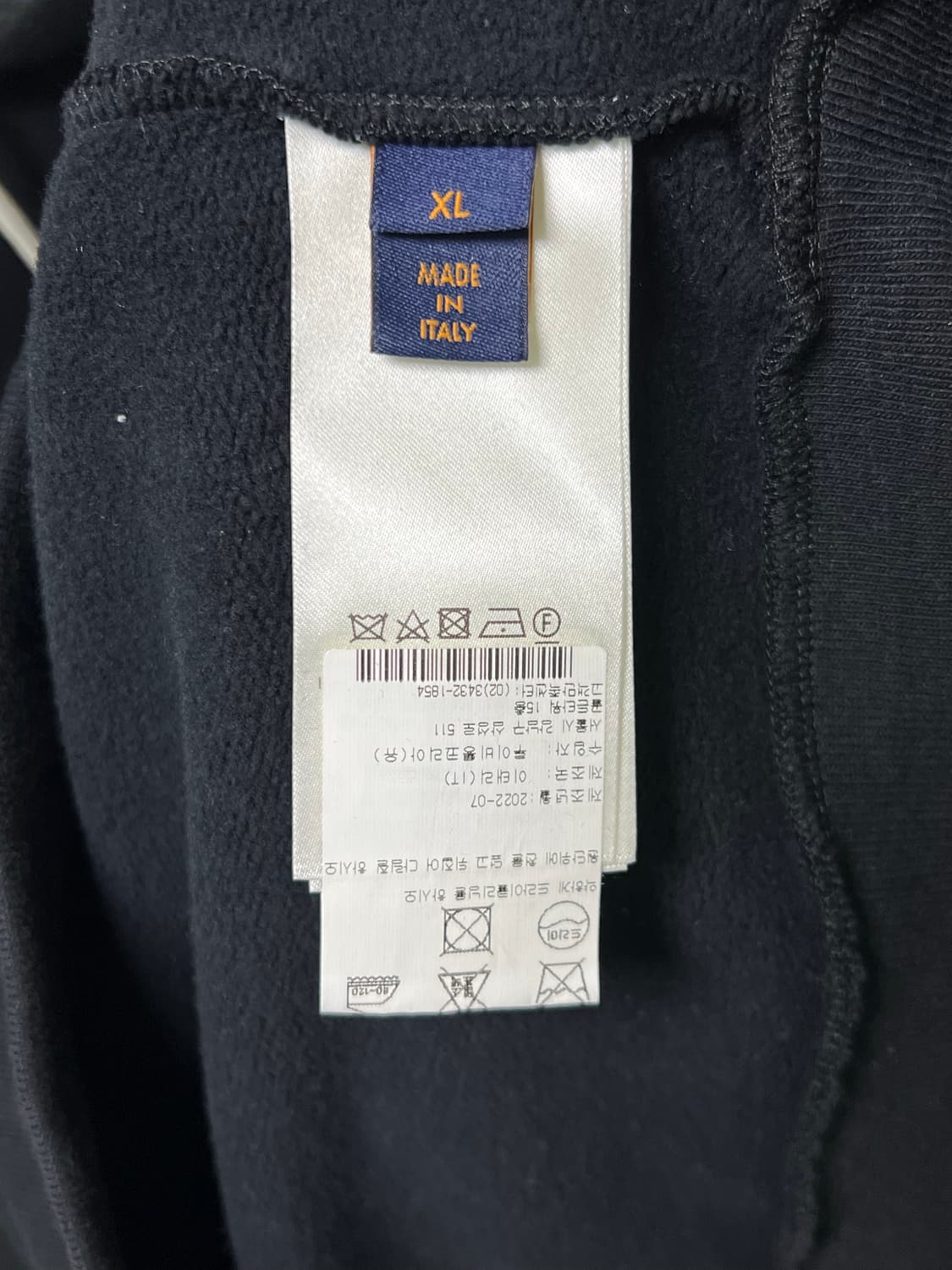 [정품] XL 루이비통 엠브로이더드 시그니처 후드티 블랙 상품이미지5