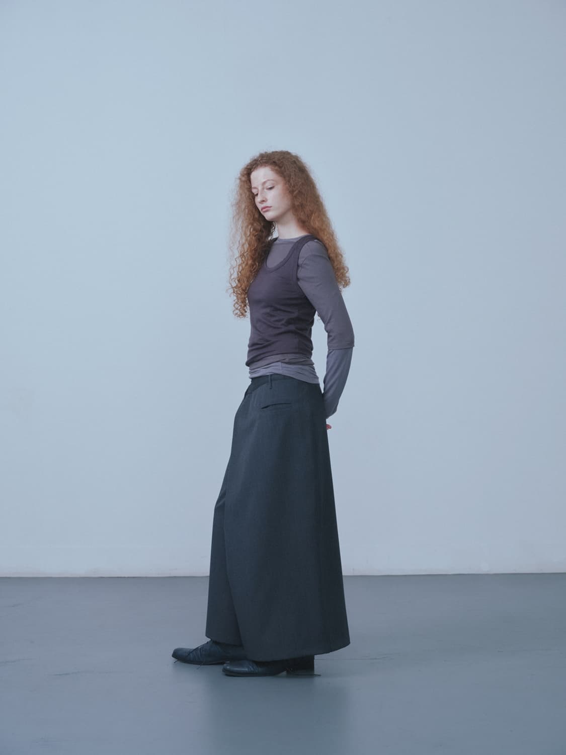 repos 그레이 랩스커트 상품이미지4