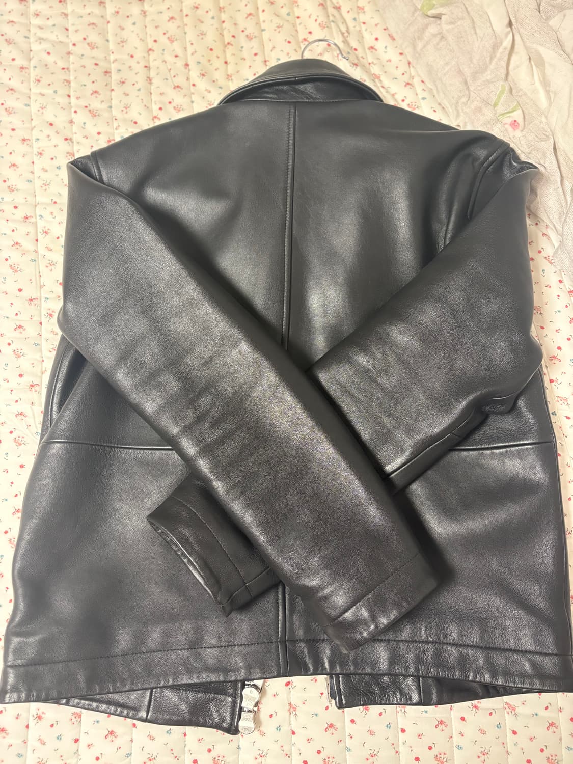 선플라워 숏레더 자켓 46사이즈 블랙 상품이미지4