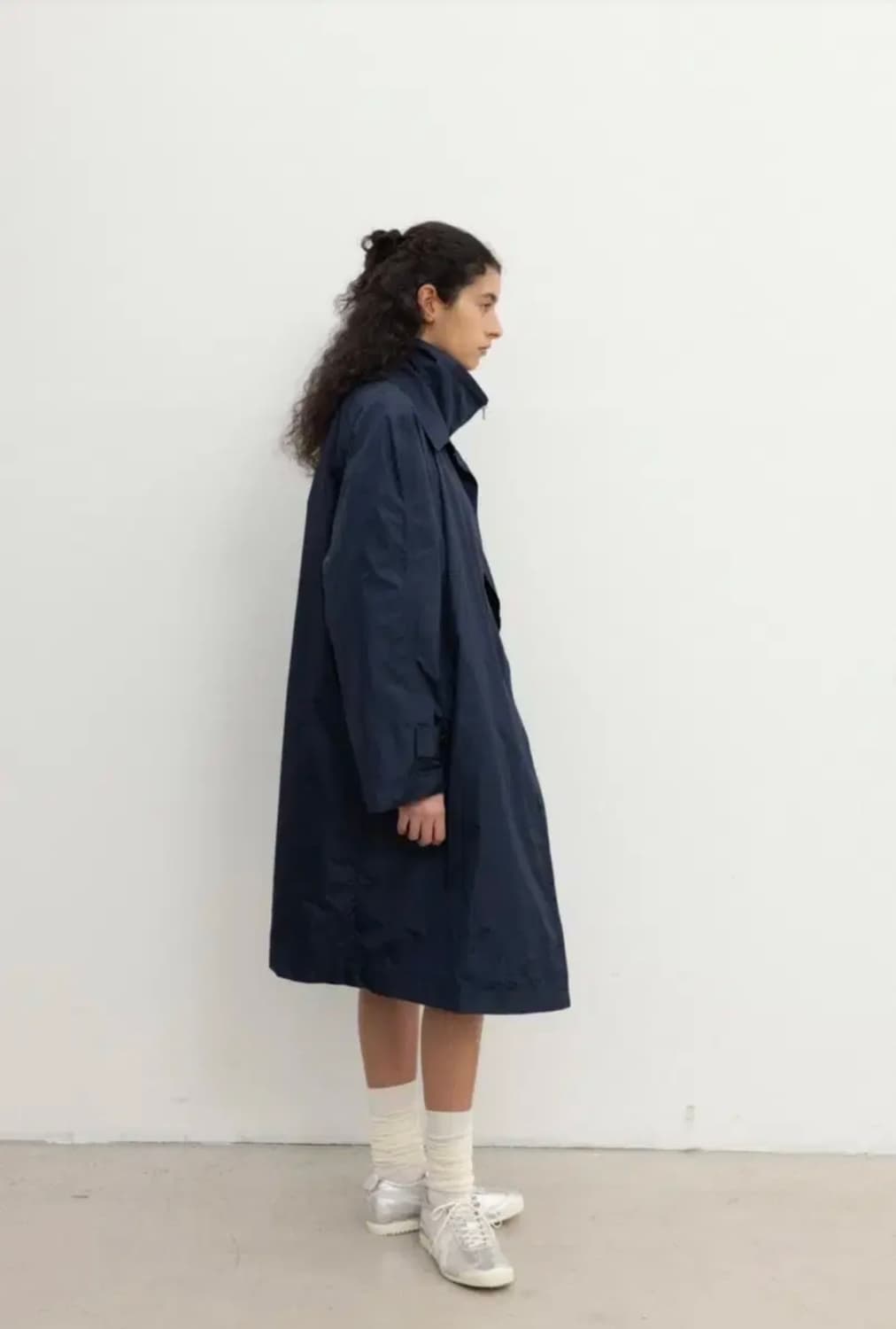 모노하 Light vinyl trench coat(Navy) 상품이미지2