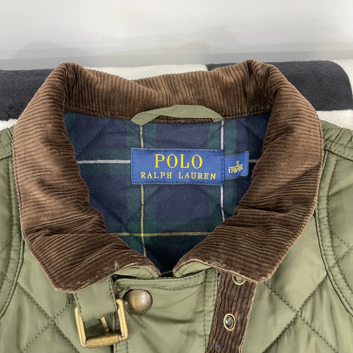 폴로 랄프로렌 카키 퀄팅 자켓 S 상품이미지2