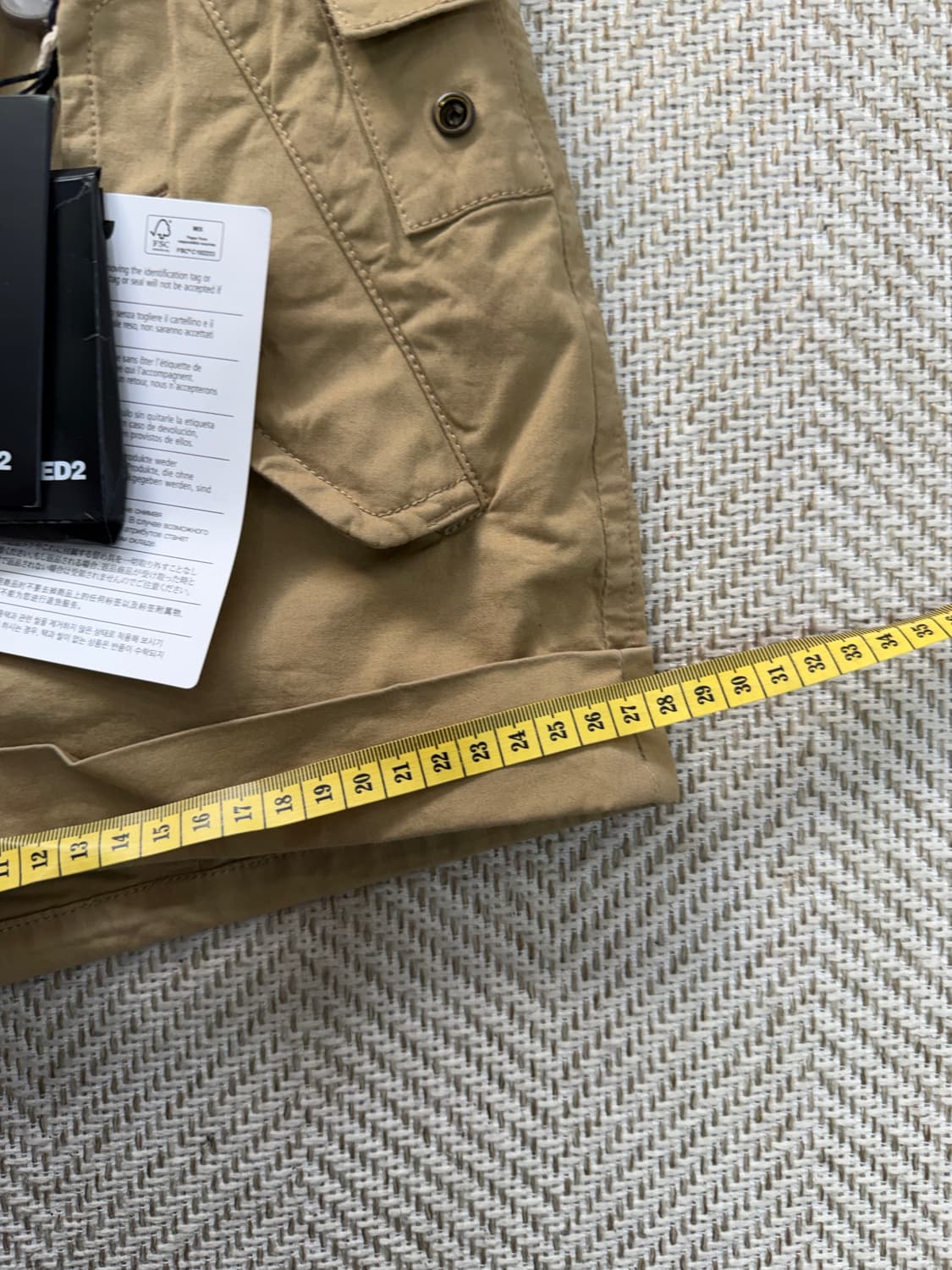 새제품) 디스퀘어드2 정품 여성 카키색 반바지 38(24-25) 상품이미지9