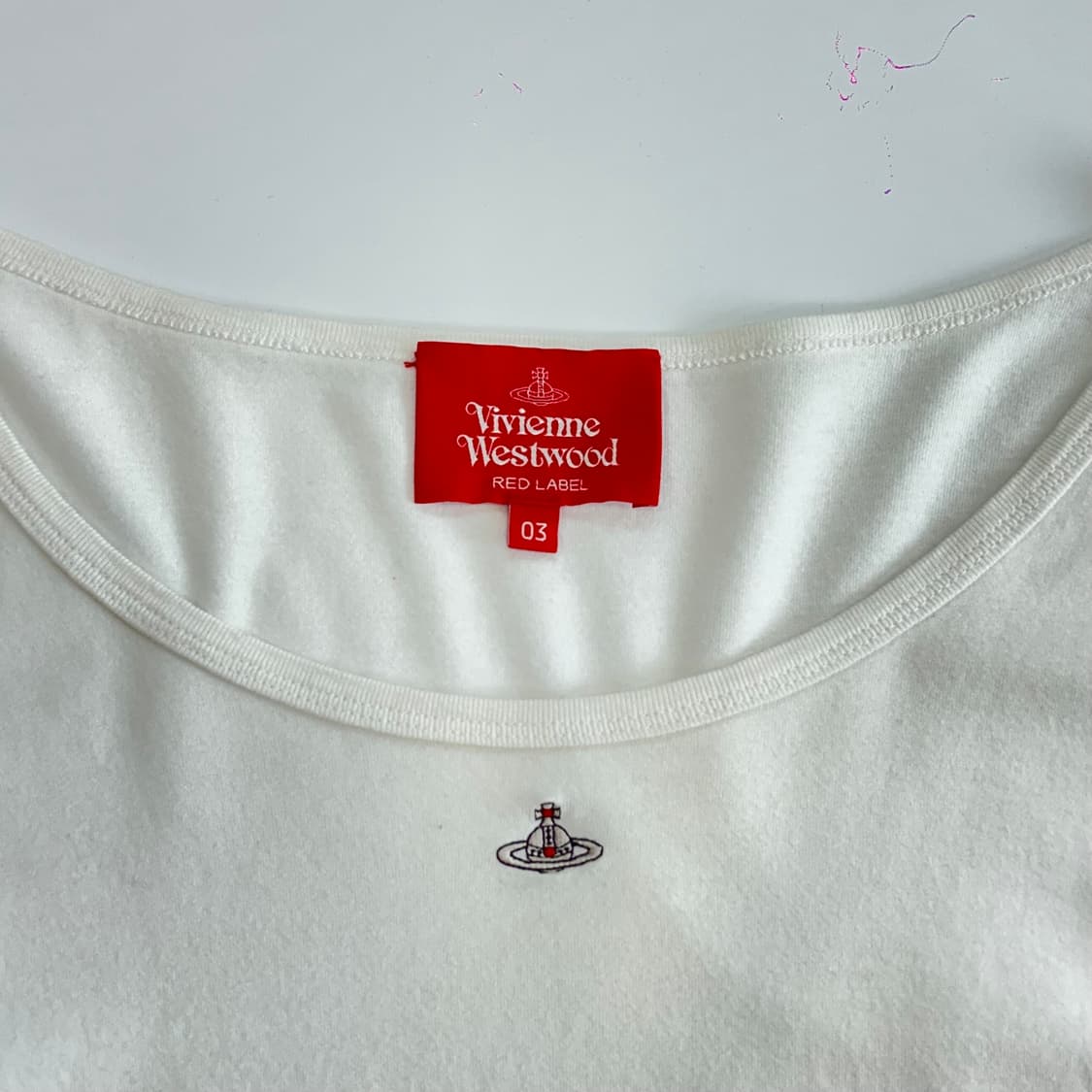 Vivienne westwood 비비안웨스트우드 레드라벨 화이트 롱슬리브 상품이미지4