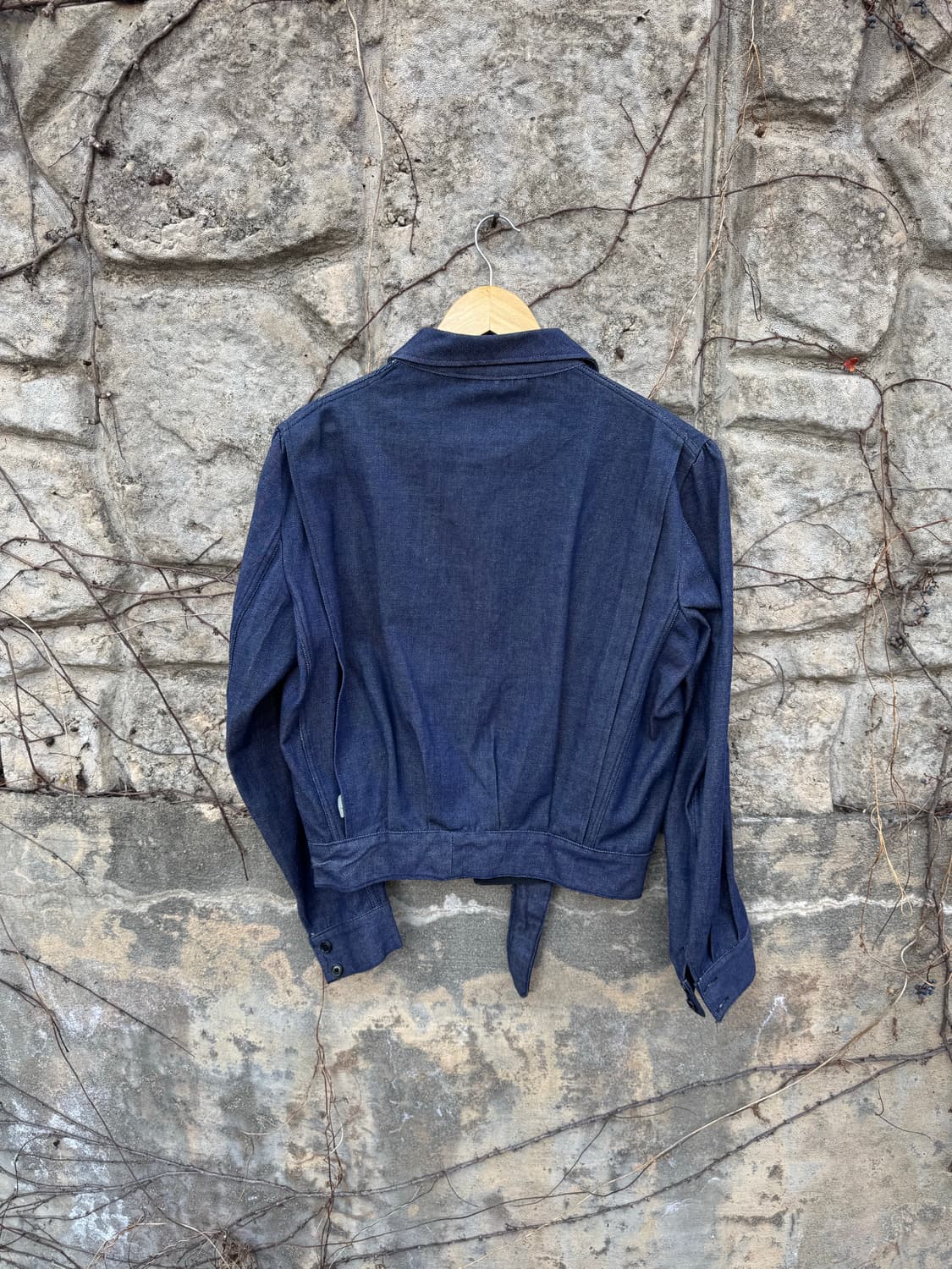 70s 이탈리아군 오리지널 데님 아이크 배틀드레스 트러커 자켓 상품이미지2