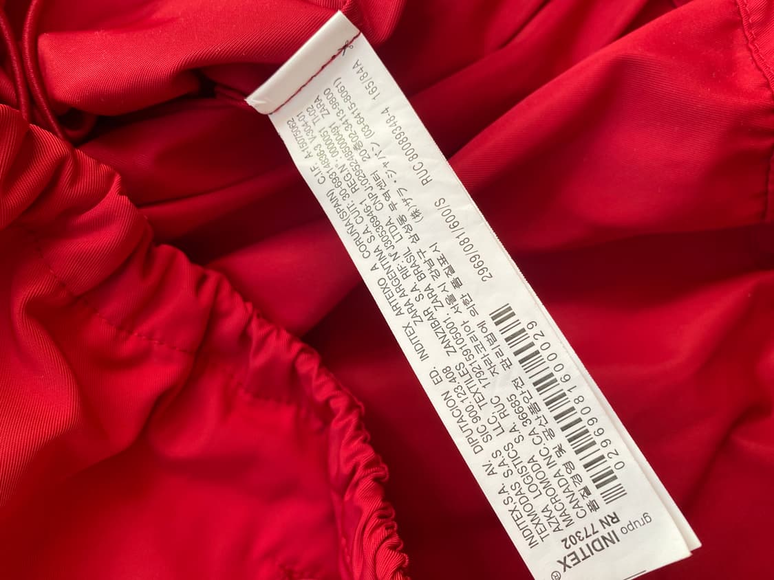 ZARA 레드 크롭 바람막이 상품이미지3