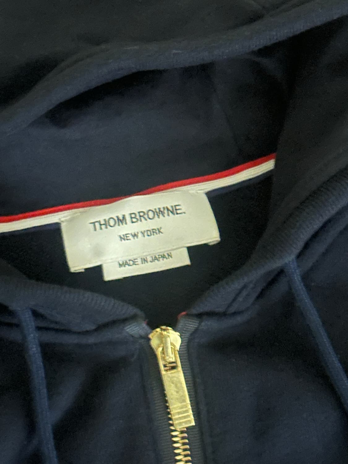 (상태최상급) 톰브라운 엔지니어드 사선 후드집업 네이비 상품이미지3