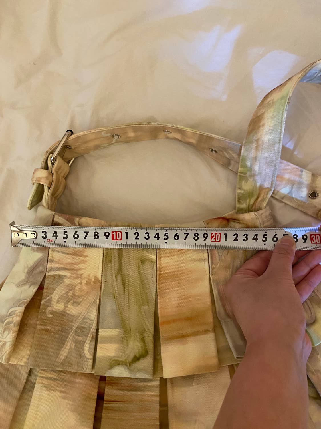 플라워 패턴 숄더백 collina strada 플리츠 데님 크로스백 상품이미지3