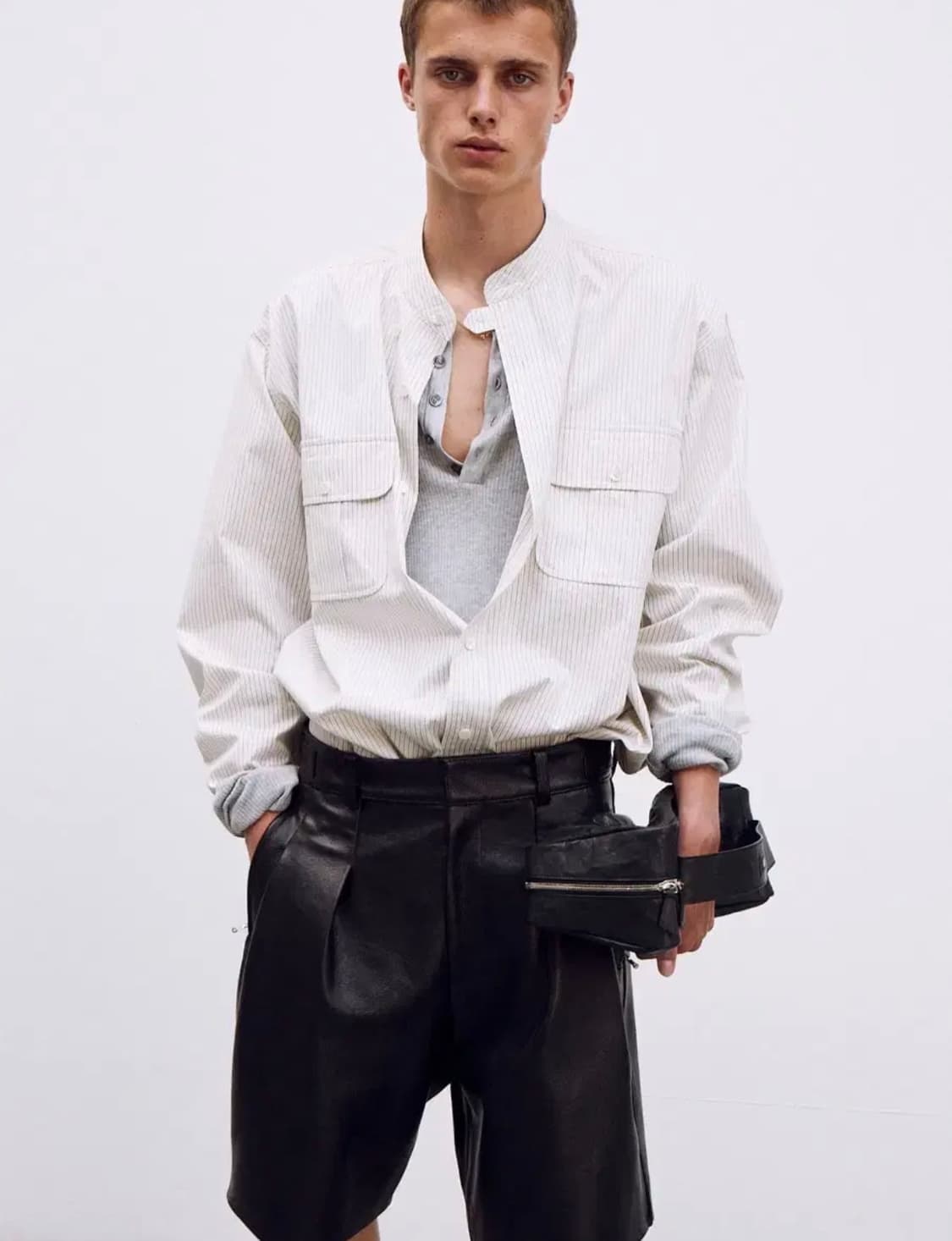 렉토 24S/S 파비오 멀티스트라이프 차이나카라 셔츠 상품이미지1