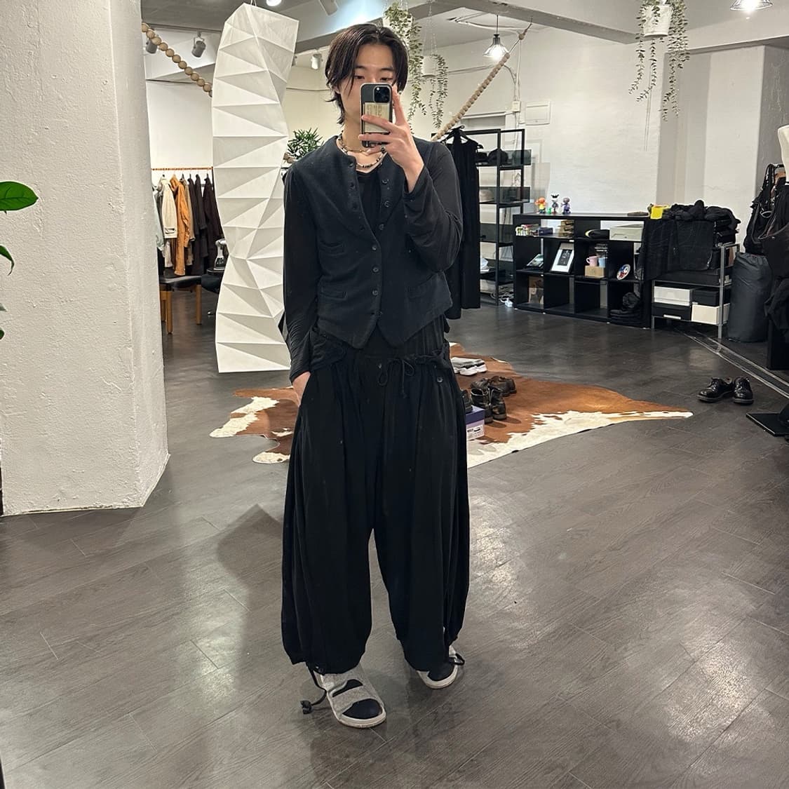 요지야마모토 뿌르옴므 패널 디테일 벌룬팬츠 상품이미지5