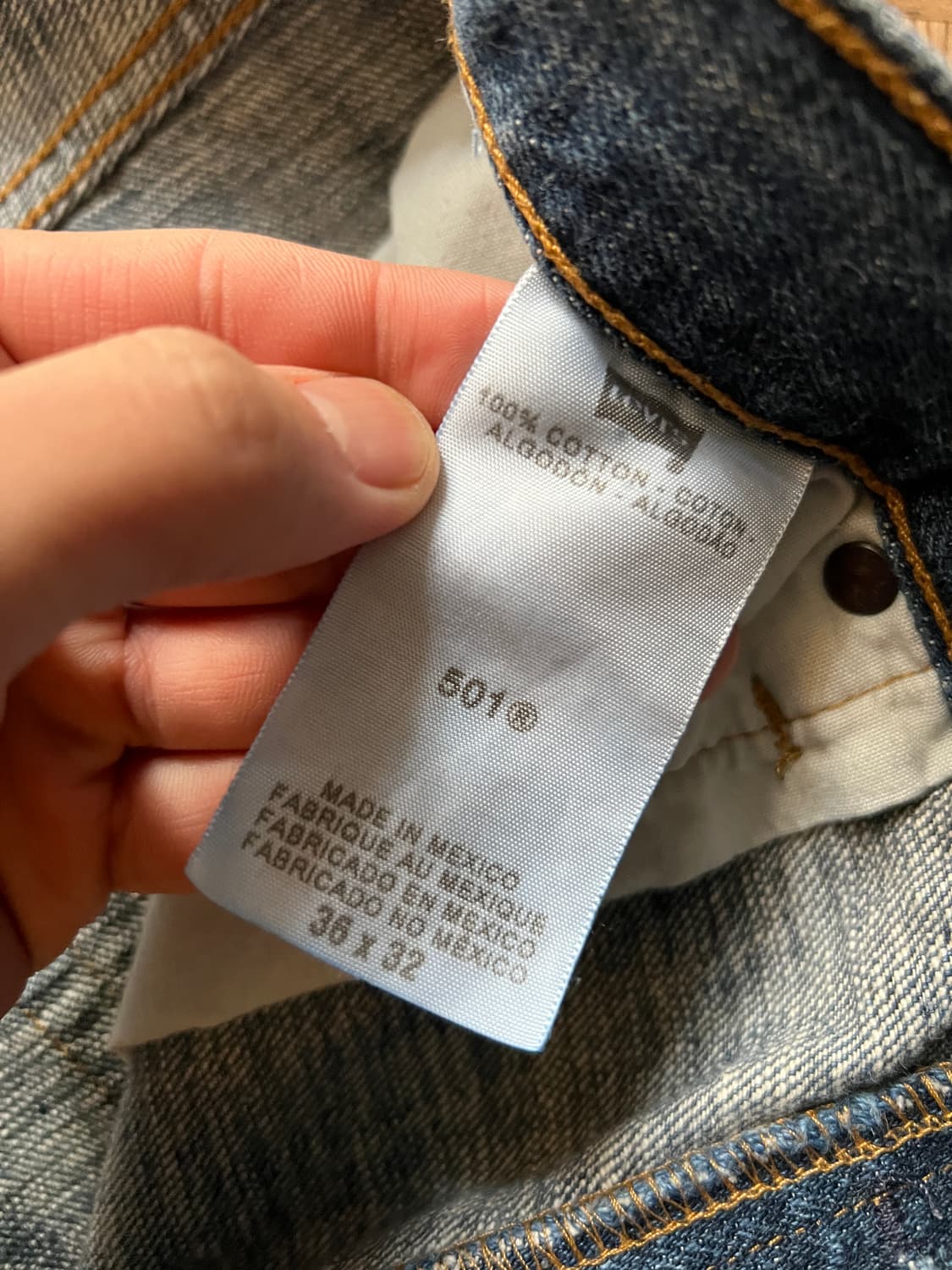 [36]리바이스 501 빈티지 워싱 스트레이트핏 데님 팬츠 상품이미지6