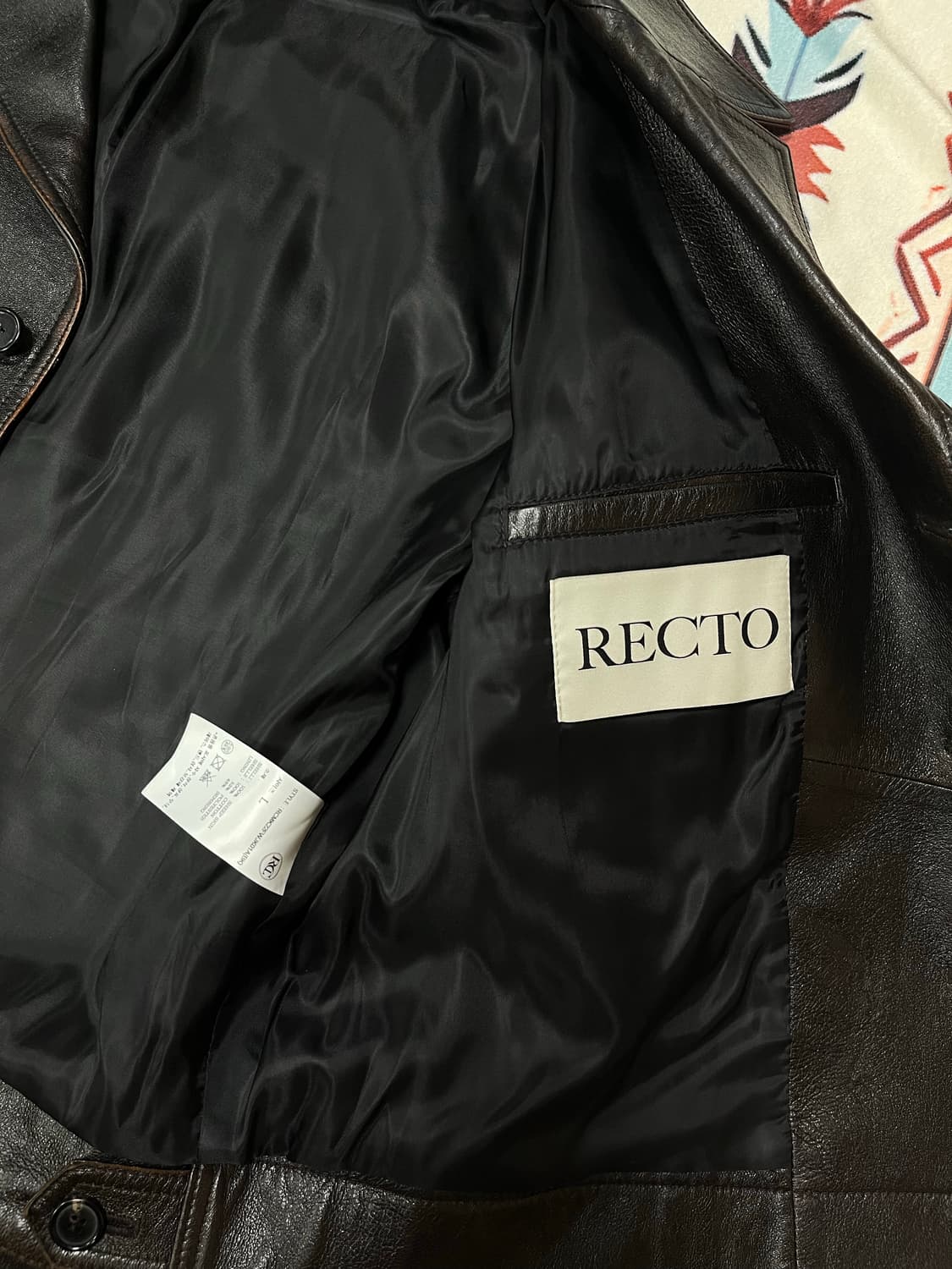 렉토 밀리터리 숏 레더 자켓 L  상품이미지6