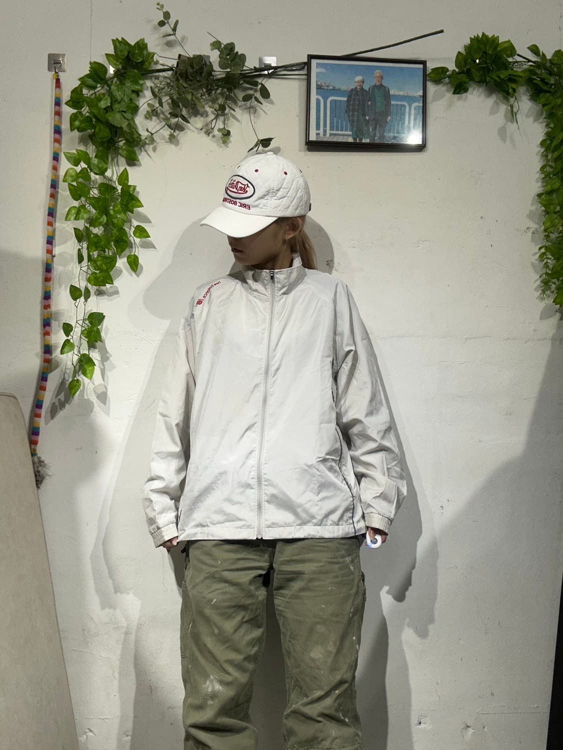 뉴발란스 화이트 바람막이 자켓 S 상품이미지2