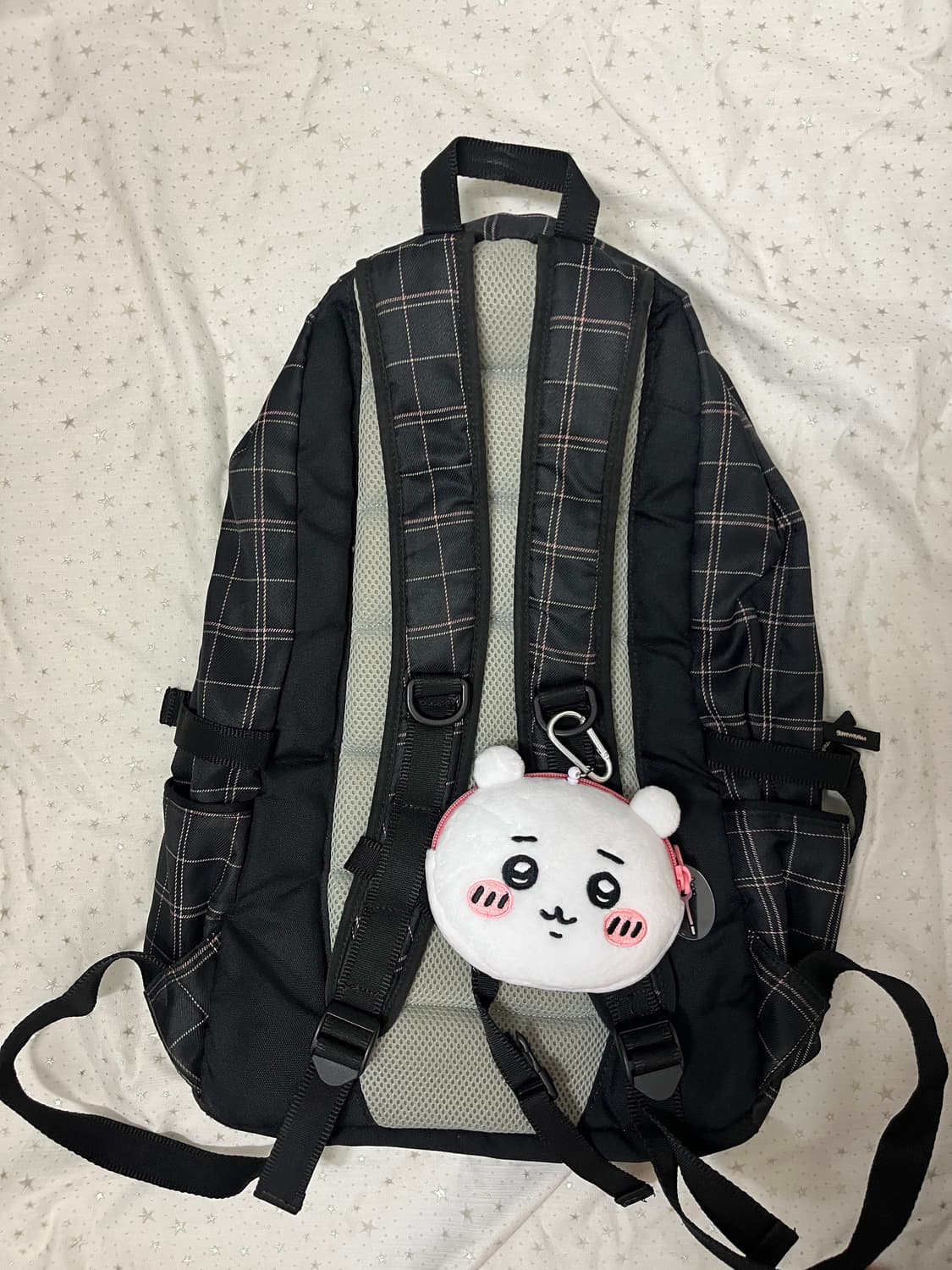 블랙핑크 체크패턴 백팩 + 치이카와 릴패스 🎀 상품이미지3