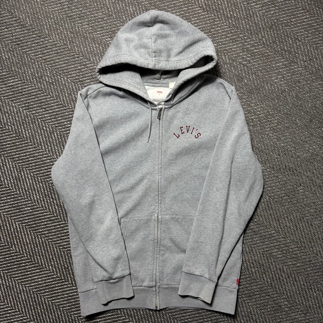 리바이스 빅로고 그레이 후드집업(M) 상품이미지1