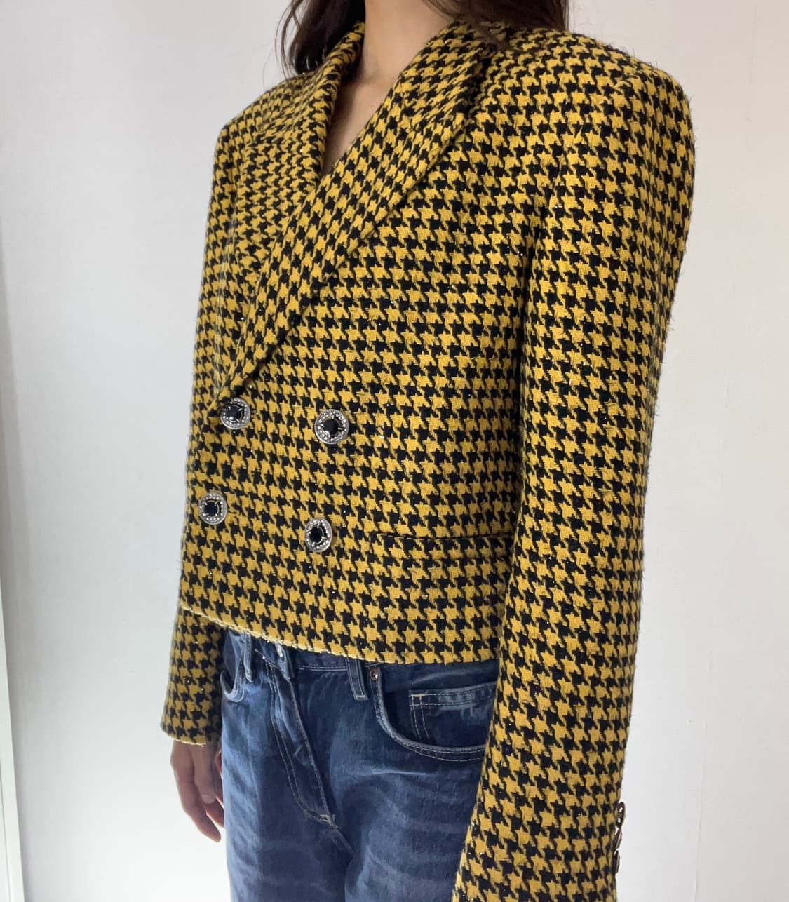 에고이스트 하운드 더블버튼 크롭자켓 상품이미지1