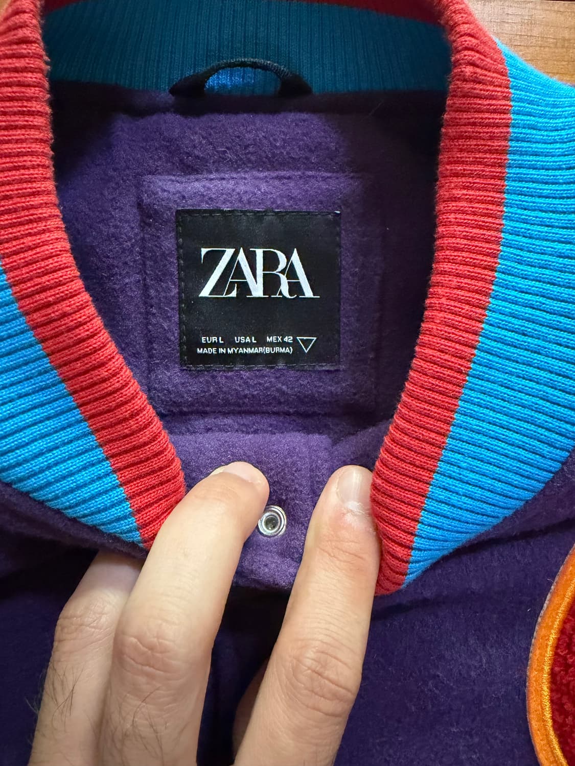 자라 zara 바시티 자켓 L사이즈 상품이미지3
