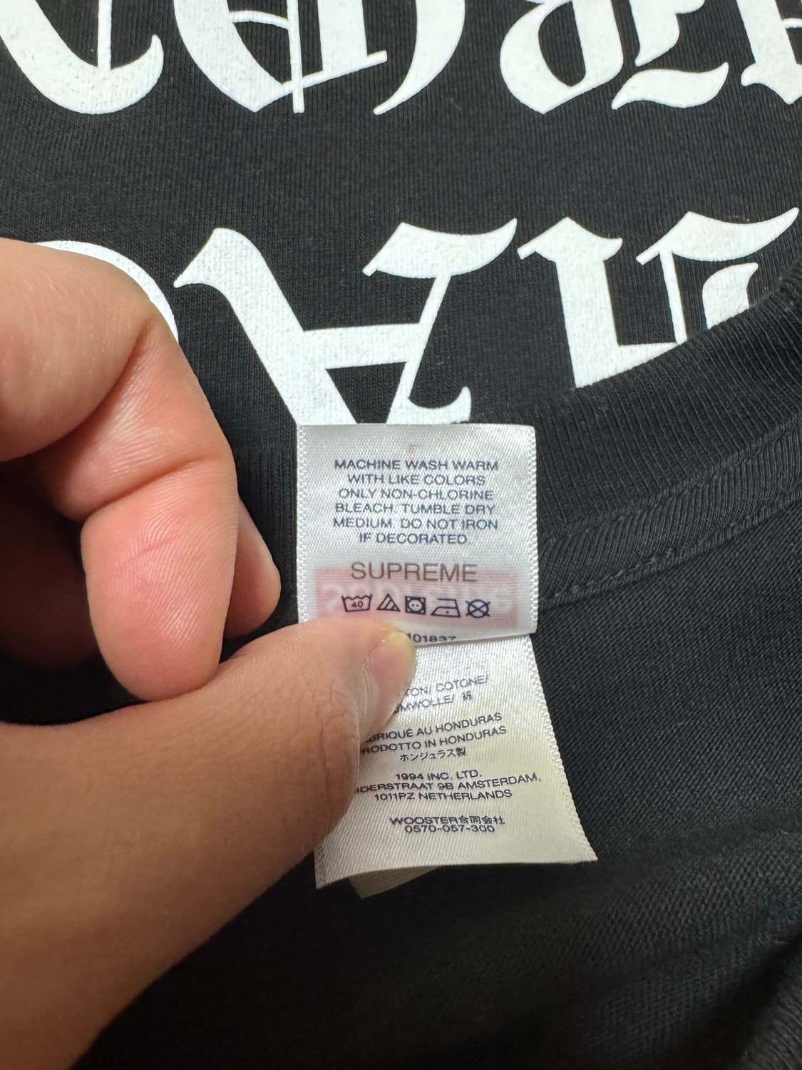 슈프림 더 엑소시스트 마더 롱슬리브 티셔츠 블랙 - 25FW 상품이미지6