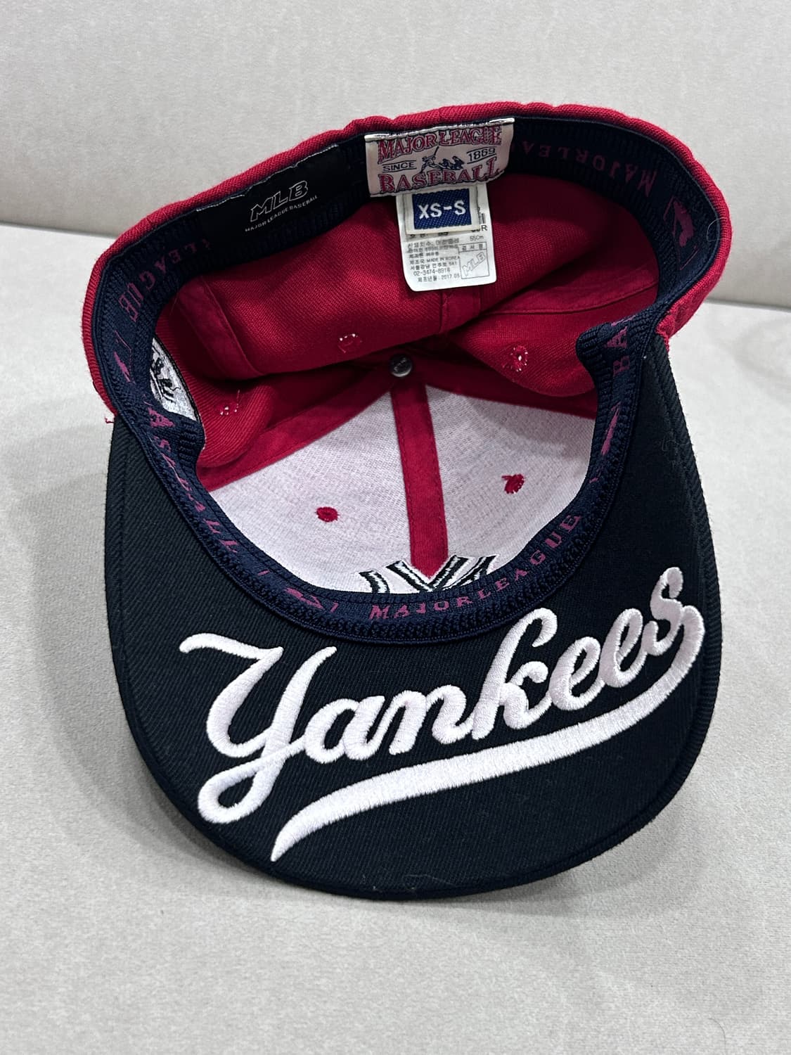 MLB 뉴욕 양키스 볼캡 모자 검빨 xs-s 상품이미지7