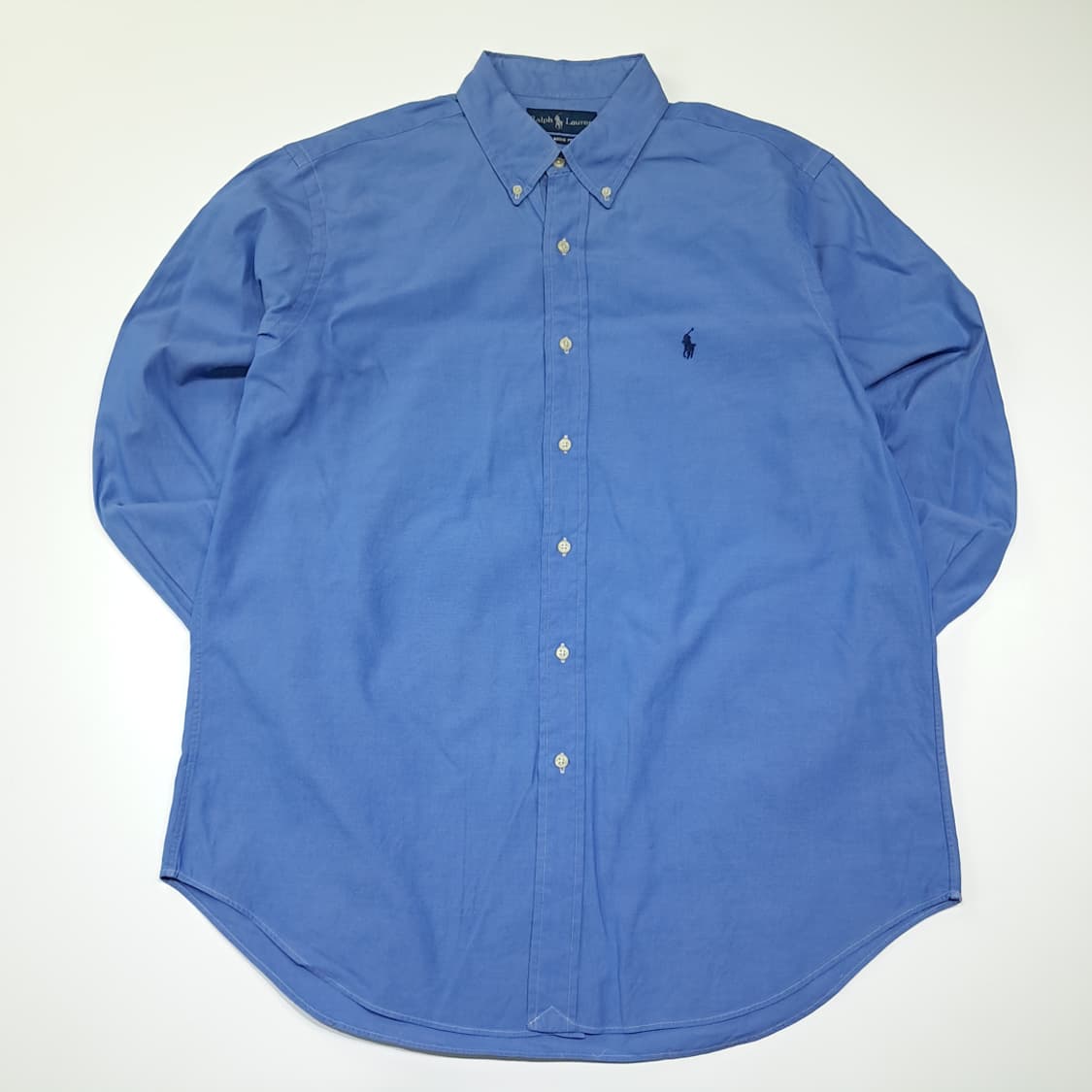 CK084 L 폴로 90s 버튼다운 블루 셔츠 남방 상품이미지1