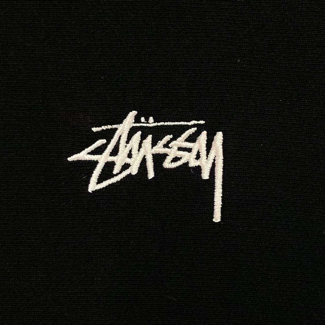 STUSSY 스투시 스탁 자수로고 블랙 헤비스웻 라운드 상품이미지2