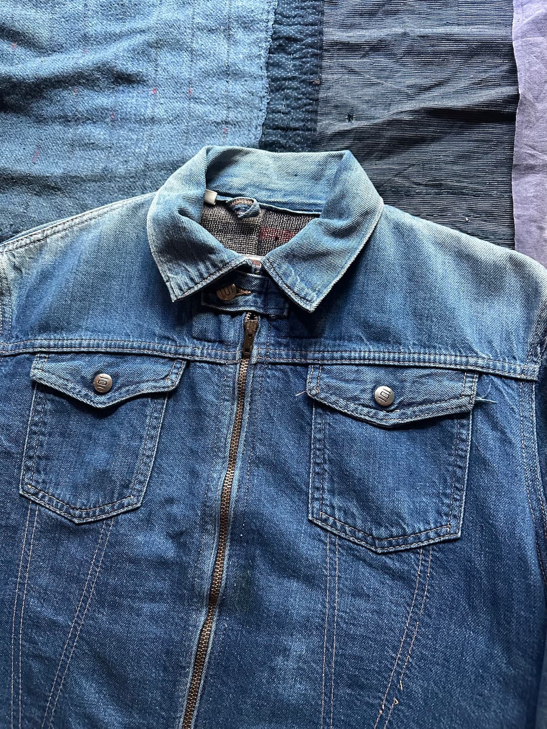 60s 70s USA 빈티지 몽고메리 워드 101 데님 트러커 자켓 상품이미지3