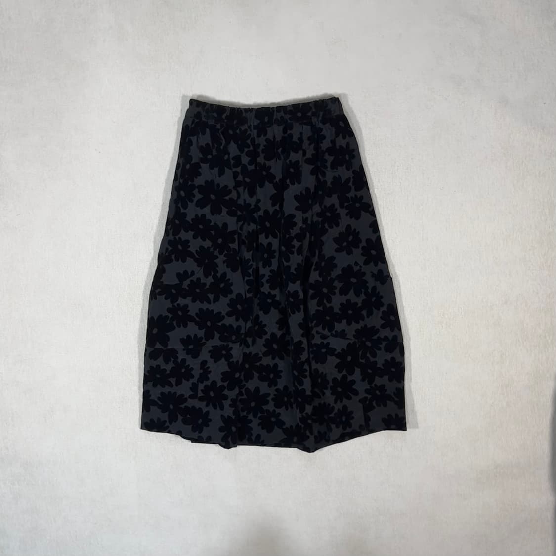 Cotton Velveteen Flower Black Skirt 상품이미지3