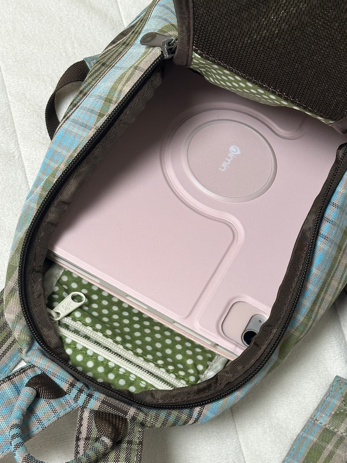 Dakine 체크&도트 백팩 블루그린2 상품이미지6