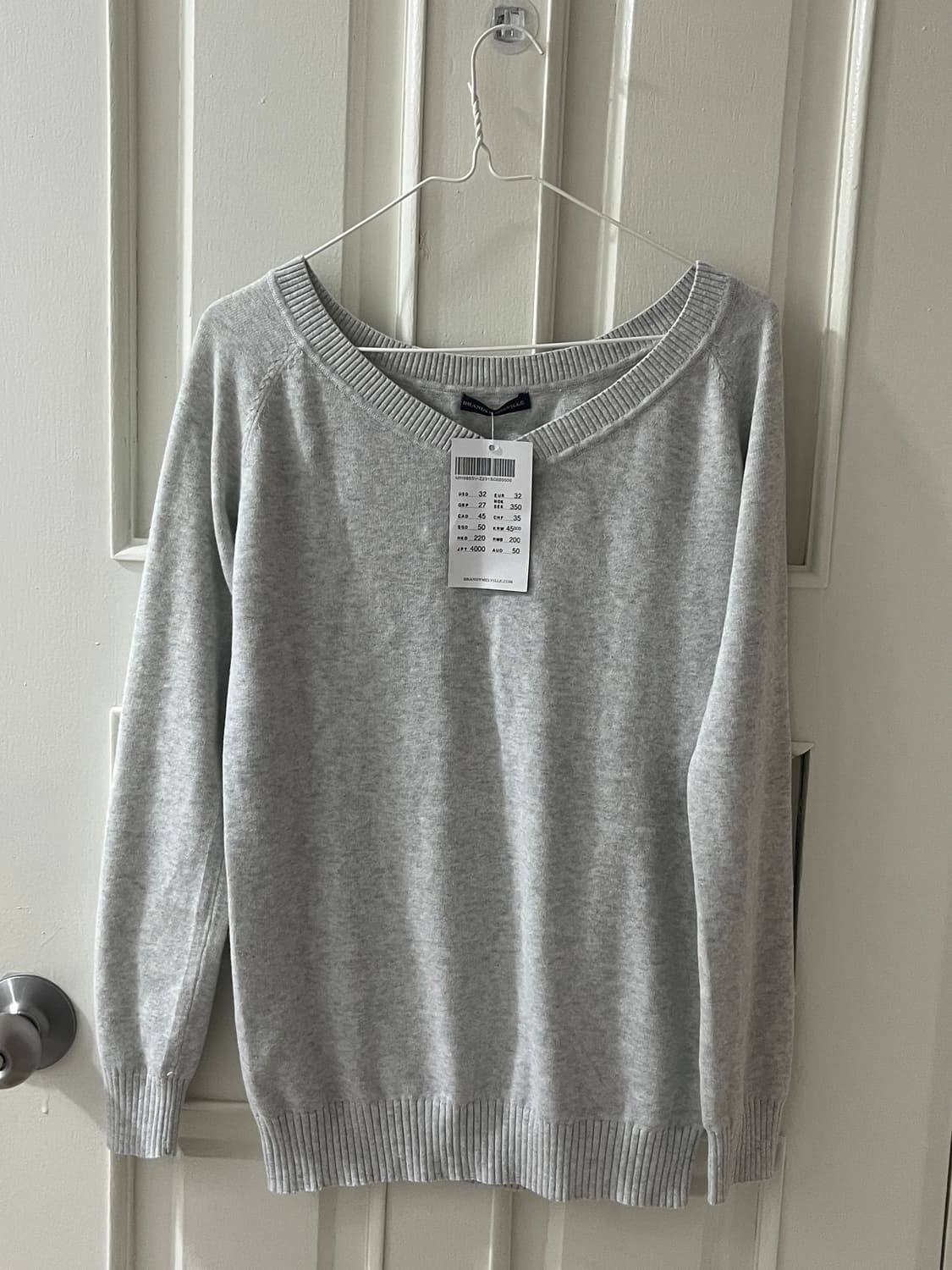 브랜디멜빌 브이넥 그레이 니트 상품이미지2