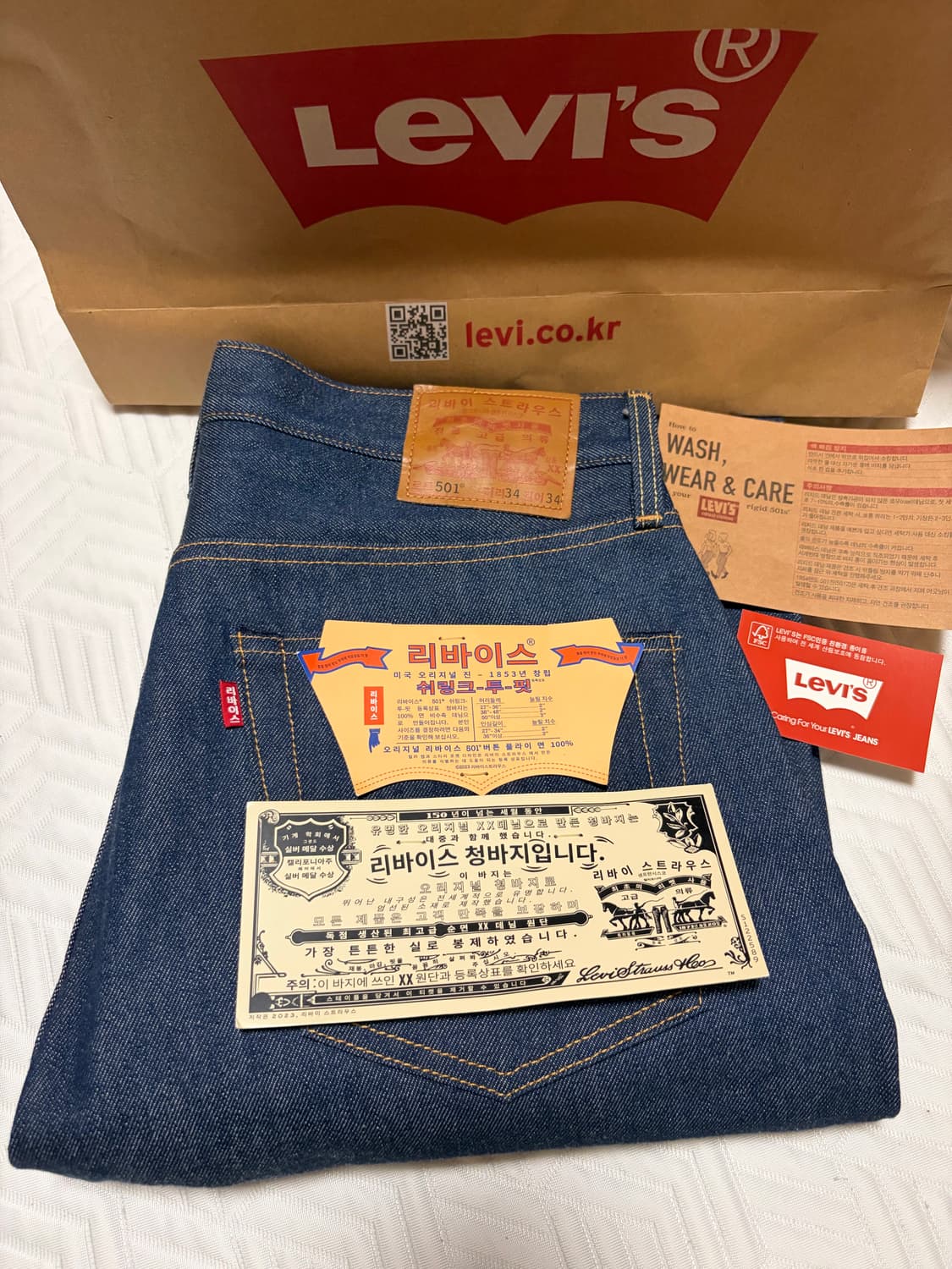 리바이스150주년 기념 한글 리바이스 34 상품이미지1