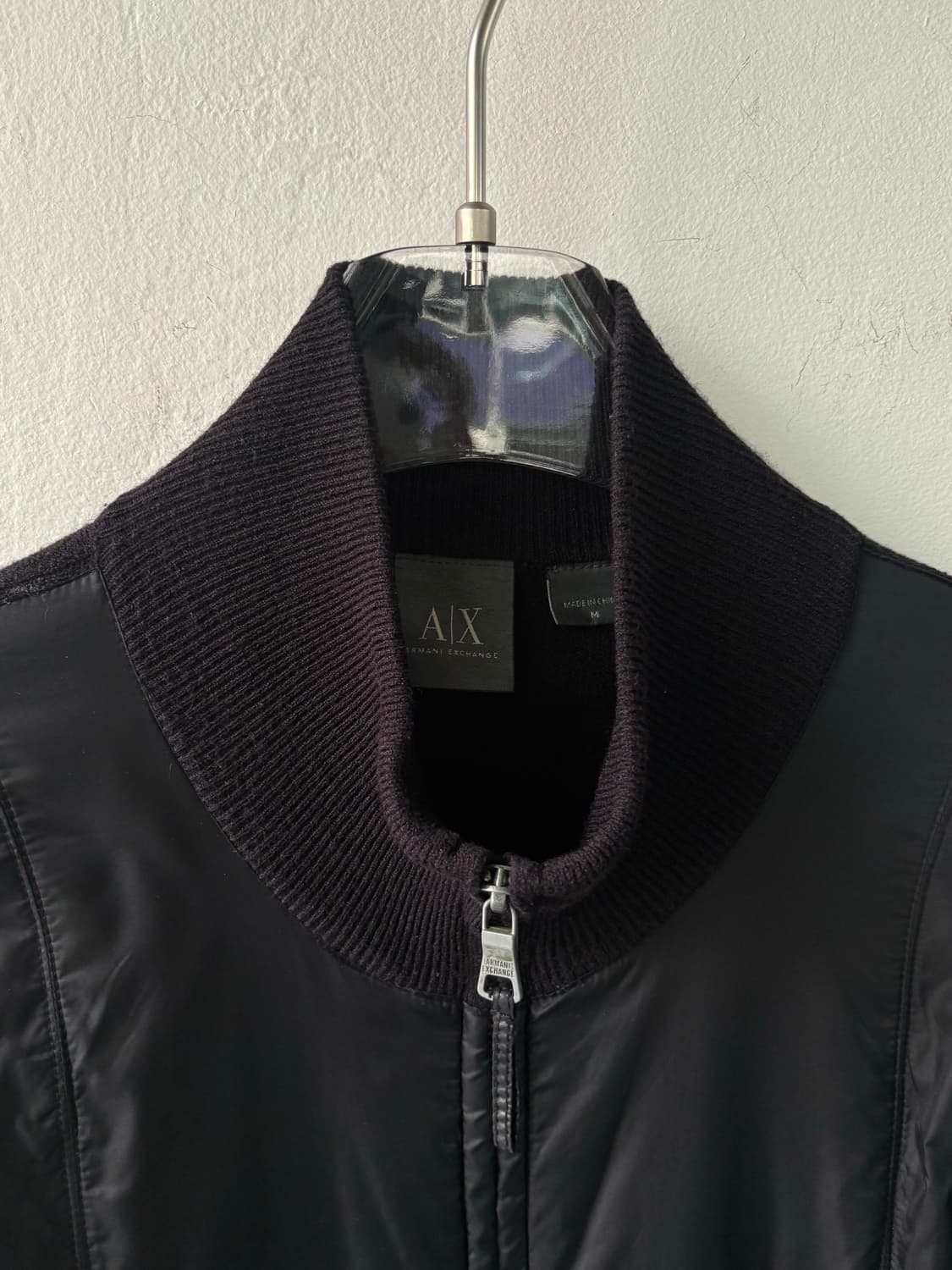 아르마니 익스체인지 나일론 하이브리드 니트 집업 상품이미지3