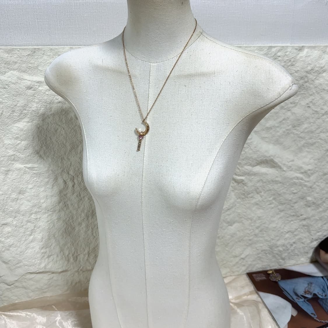 빈티지 달 하트 목걸이 상품이미지1