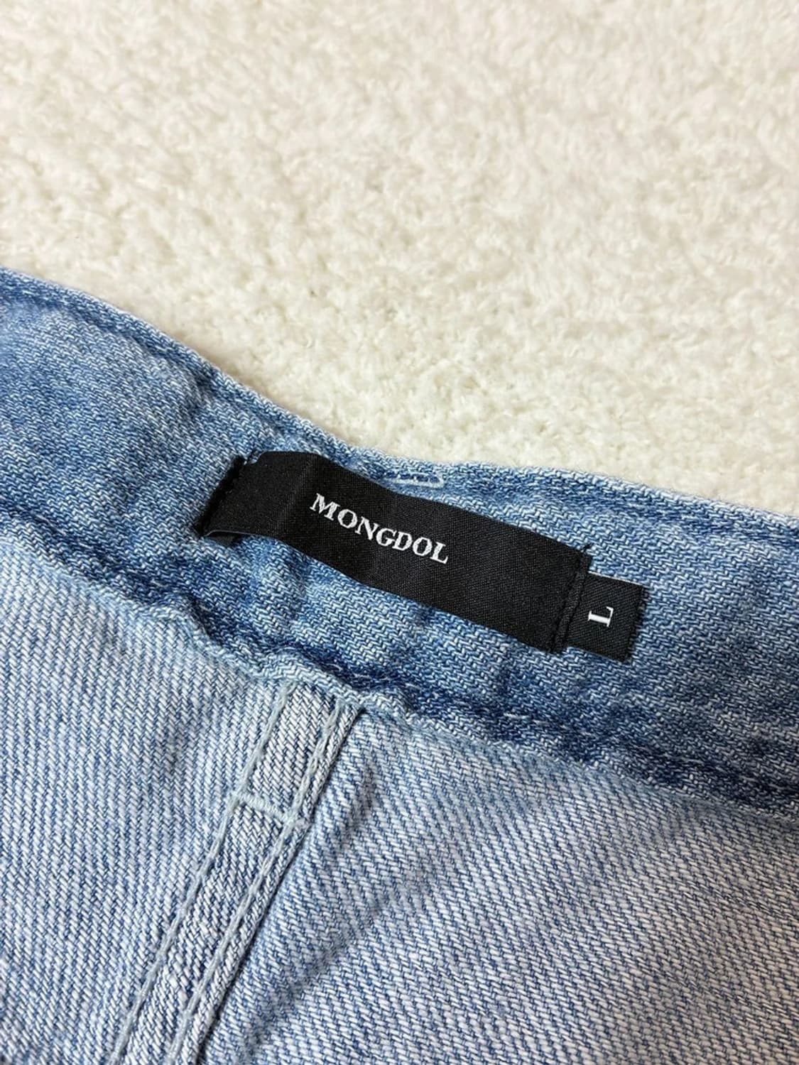 몽돌 MONGDOL 파사드패턴 스트레이트 데님 팬츠 PN6637 상품이미지8